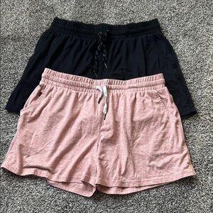 Pacific Trail Black and Pink Athletic Shorts